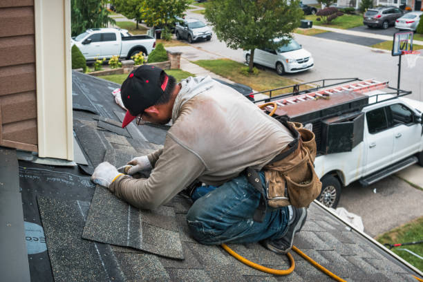 Professional Storm Damage Roof Repair technician working in Wimauma, FL